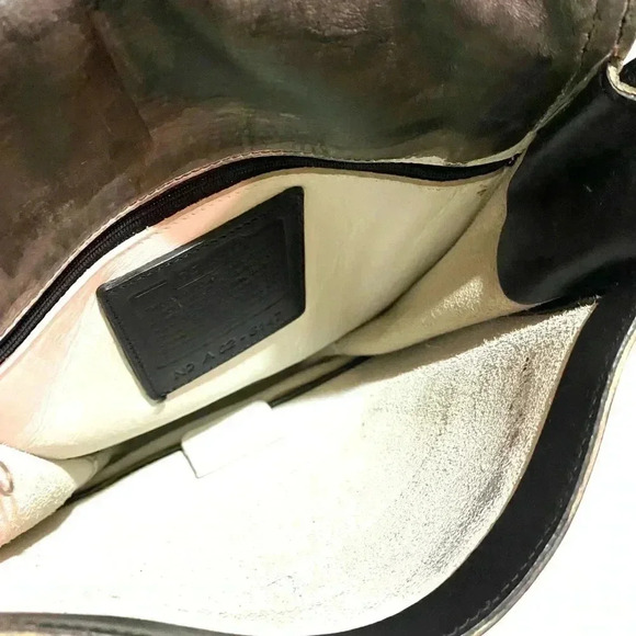 Coach vintage black gray white crossbody handbag - Picture 8 of 11